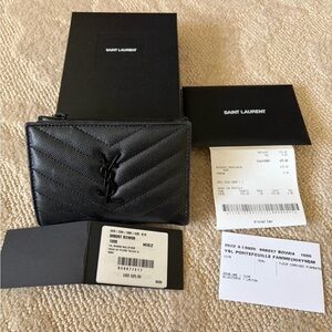Saint Laurent Black Bi-Fold Wallet